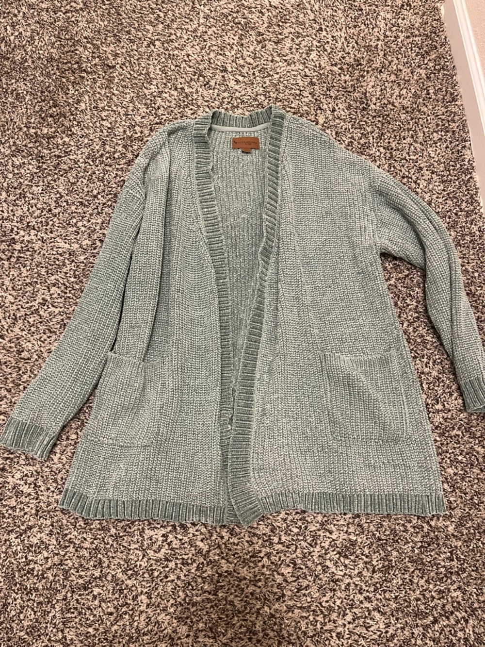 Koolaburra Mint Green Open-Front Knit Cardigan